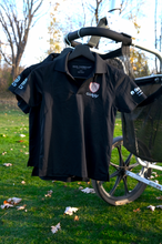 Load image into Gallery viewer, BLACK GOLF POLO x DICKSON GOLF x FIRST TEE FRONT.
