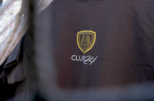 Load image into Gallery viewer, GREY TSHIRT with SMALL EMBLEM BACK.
