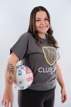 Load image into Gallery viewer, GREY TSHIRT with LARGE EMBLEM FRONT.
