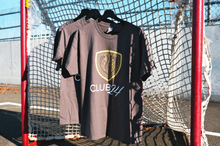 Load image into Gallery viewer, GREY TSHIRT with LARGE EMBLEM FRONT.
