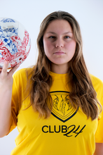 Load image into Gallery viewer, YELLOW WARMUP with LARGE EMBLEM.
